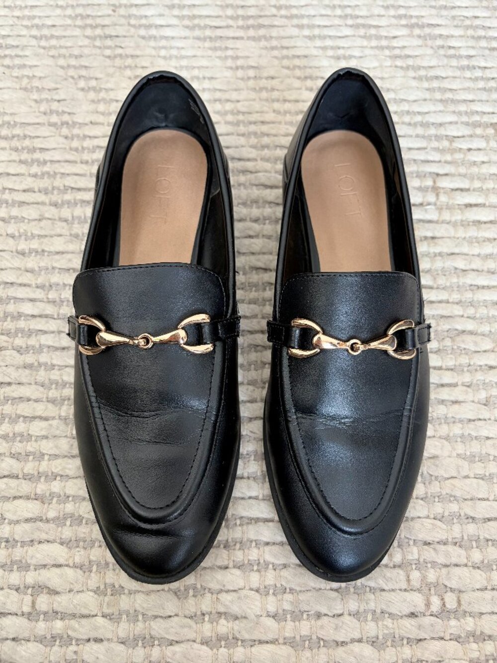 Ann Taylor Loft Horsebit Loafer Black Size 8